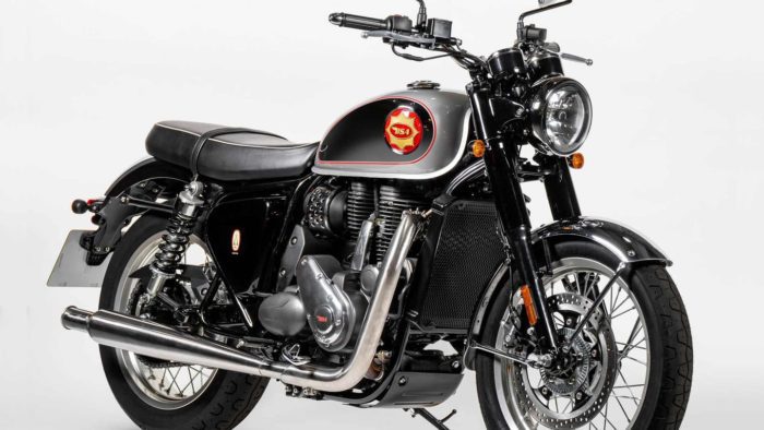 The new 2022 BSA Gold Star Motorcycle on a white backdrop