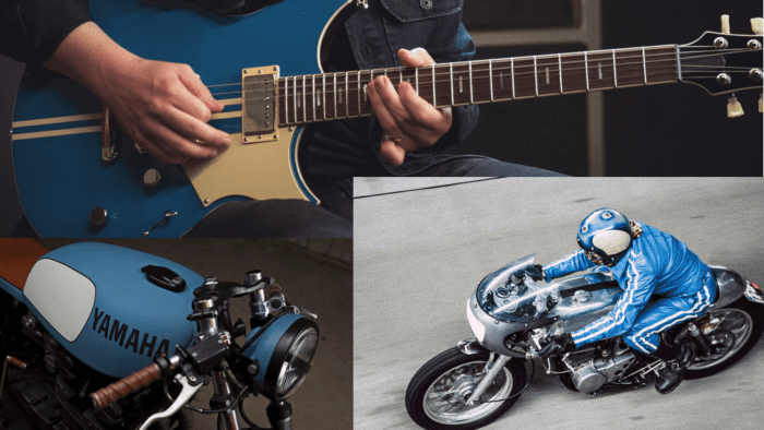 A view of the cafe racer-inspired guitars courtesy of Yamaha Corporation, which have gotten a refresh for 2022
